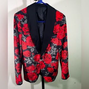Floral Velour Tuxedo by Boohoo size:38R